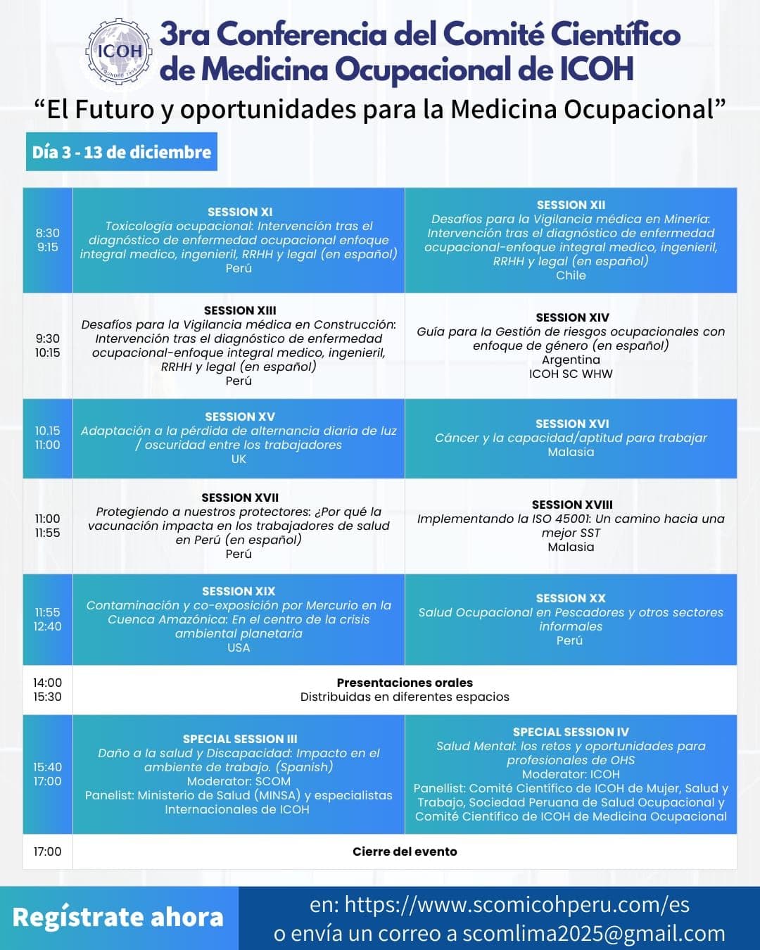 Conferencia ICOH - programa
