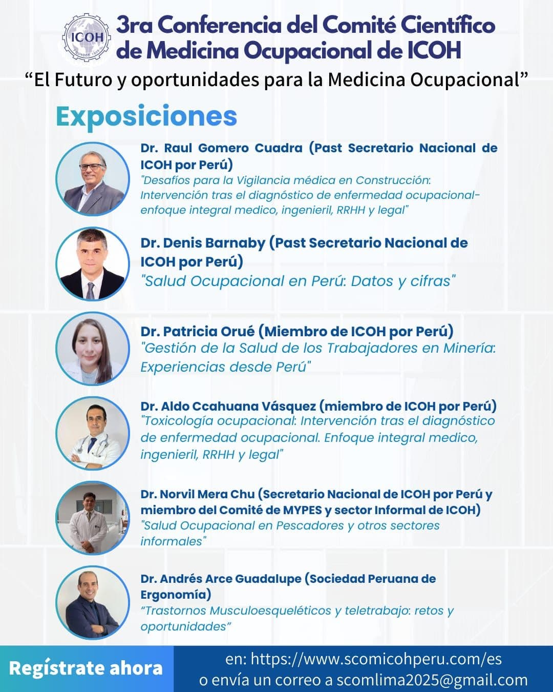 Conferencia ICOH - expositores