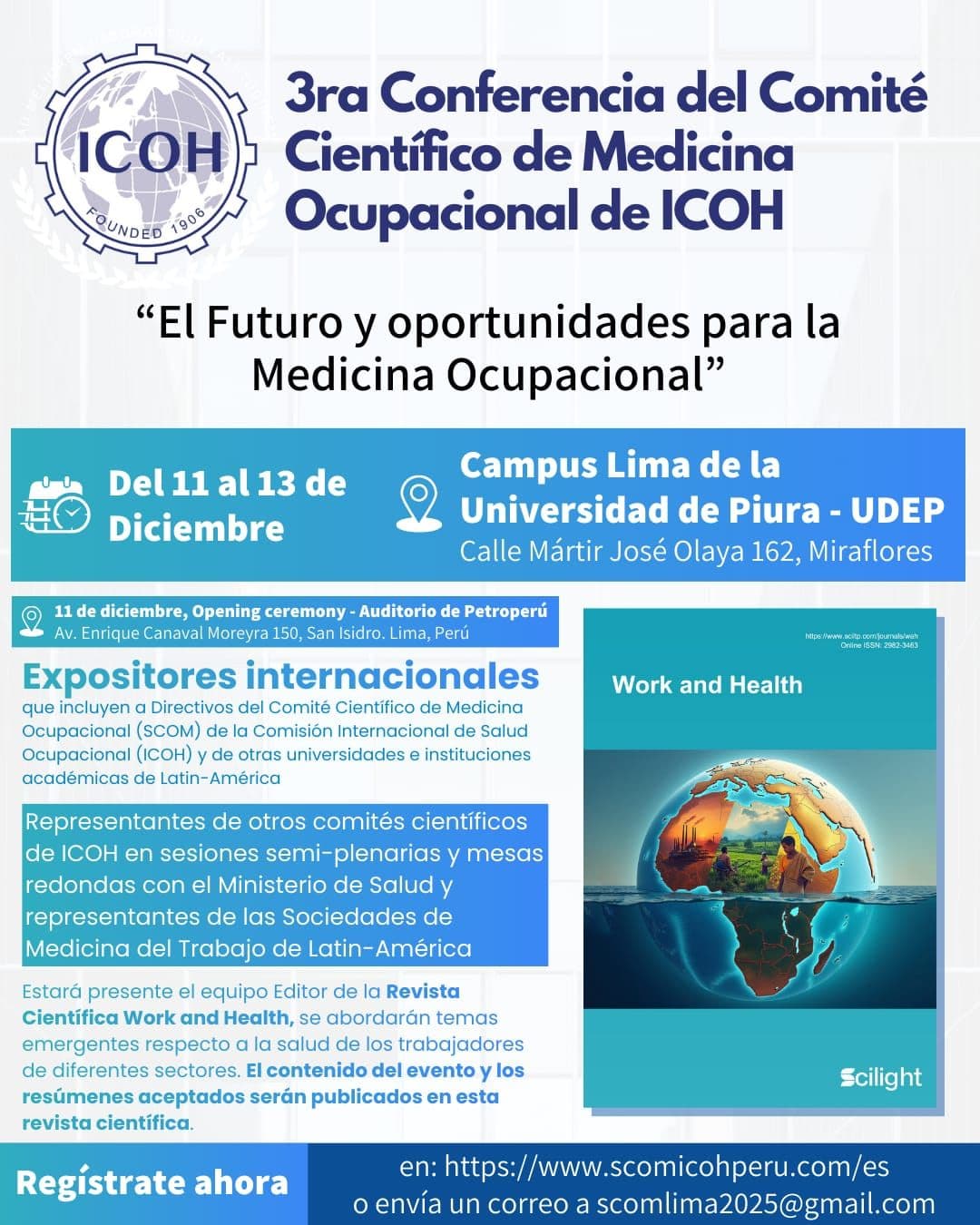 Conferencia ICOH - flyer principal